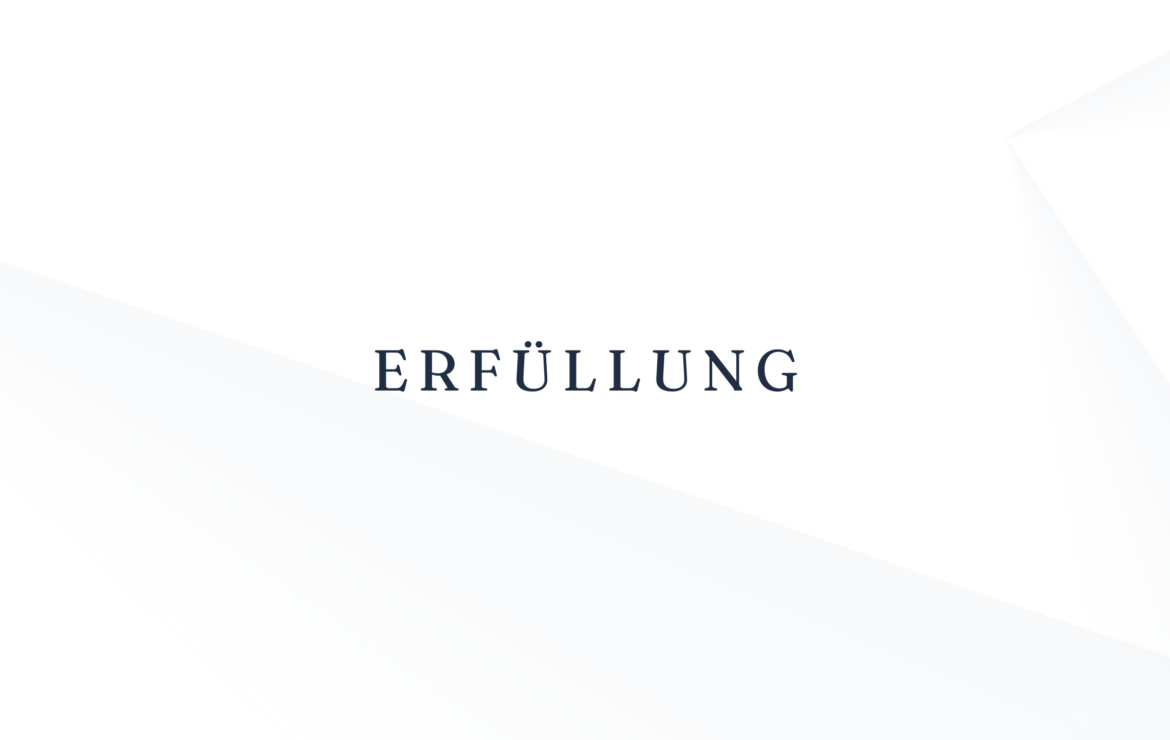 Erfüllung